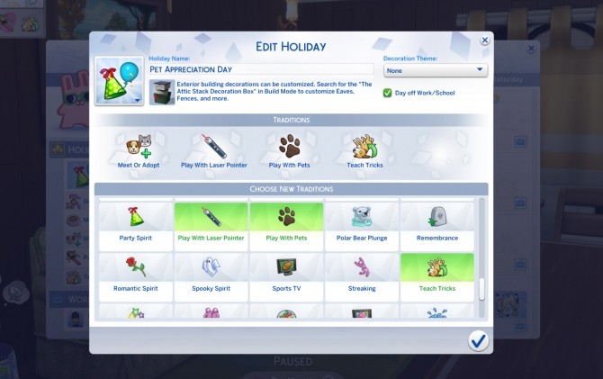 Sims 4 Pet Themed Holiday Traditions by icemunmun at Mod The Sims