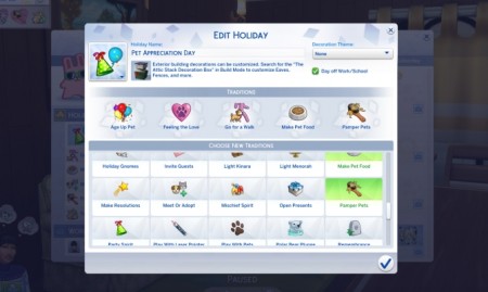 Pet Themed Holiday Traditions by icemunmun at Mod The Sims » Sims 4 Updates