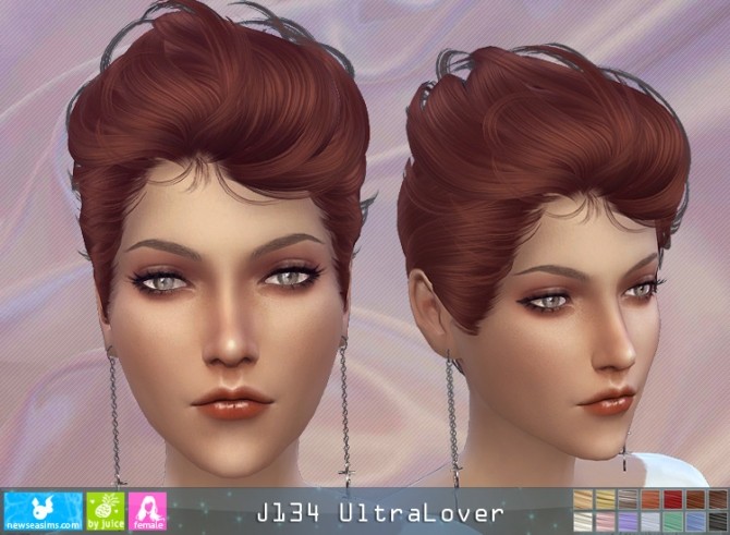 Sims 4 J134 Ultralover hair (P) at Newsea Sims 4