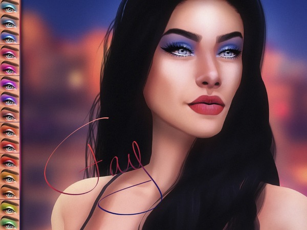 Sims 4 Fay Eyeshadow by KatVerseCC at TSR