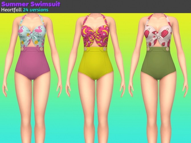 Sims 4 Summer swimsuit at Heartfall