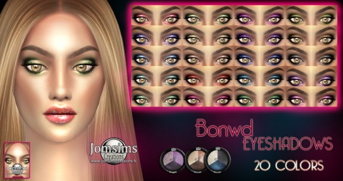 Sims 4 Bonwd & Fluzio eyeshadows at Jomsims Creations