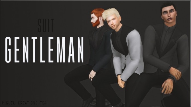 Sims 4 GENTLEMAN SUIT at Victor Miguel