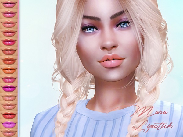 Sims 4 Mara Lipstick by KatVerseCC at TSR