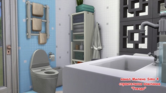 Sims 4 Blue bathroom at Sims by Mulena