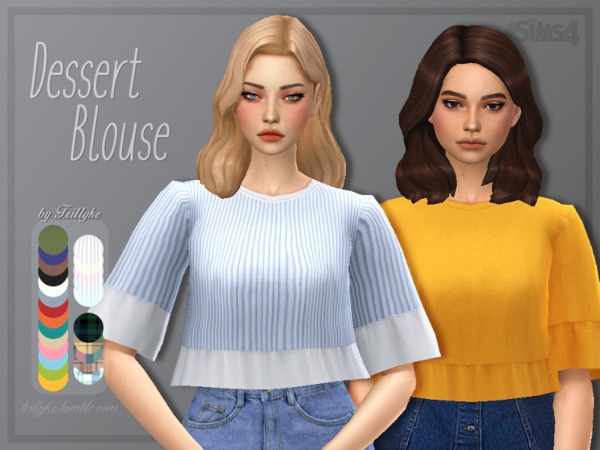 Sims 4 Dessert Blouse by Trillyke at TSR