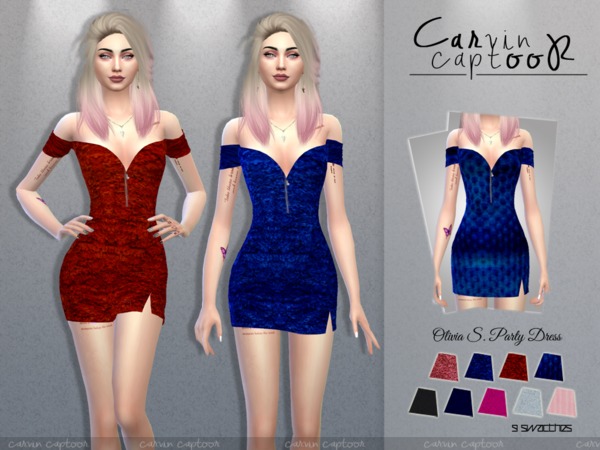 Sims 4 Olivia S party dress by carvin captoor at TSR