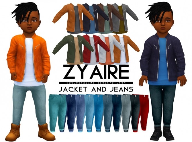 Sims 4 Zyaire Jacket & Jeans at Onyx Sims