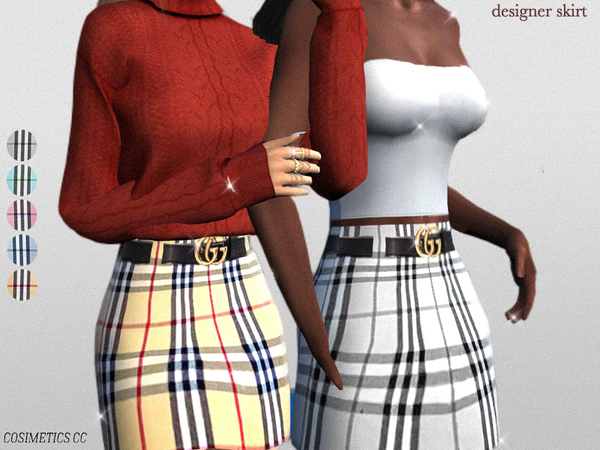 Sims 4 Designer skirt by cosimetics at TSR