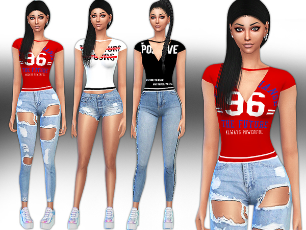 Sims 4 Fashion Trendy Colour Tops by Saliwa at TSR