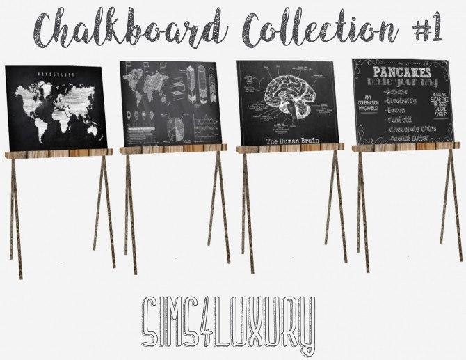 Sims 4 Chalboard Collection #1 at Sims4 Luxury