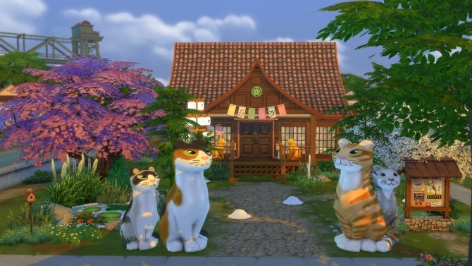 Sims 4 Buddha Cat Shrine No CC by bouncyfatcat at Mod The Sims