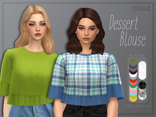 Sims 4 Dessert Blouse by Trillyke at TSR