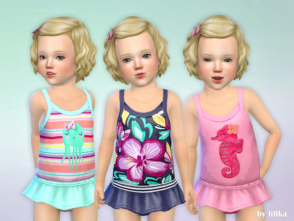 Toddler Swimsuit P02 By Lillka At Tsr Sims 4 Updates
