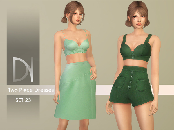 Sims 4 SET 23 Two Piece Dresses by DarkNighTt at TSR