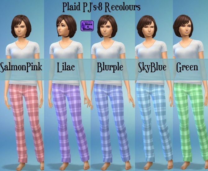Sims 4 Parent Hood Plaid PJs 8 Recolours by wendy35pearly at Mod The Sims