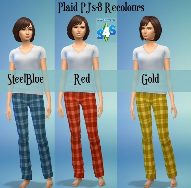Sims 4 Parent Hood Plaid PJs 8 Recolours by wendy35pearly at Mod The Sims