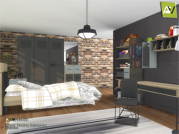 Sims 4 Irony Young Bedroom by ArtVitalex at TSR