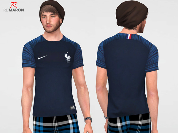 Sims 4 France World Cup shirt for men by remaron at TSR