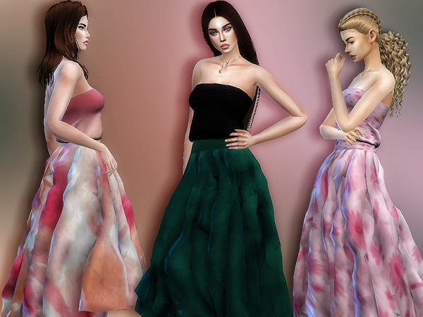Sims 4 Kelly Dress by Sharareh at TSR