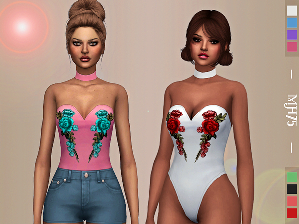 Sims 4 Alicante Bodysuit by Margeh 75 at TSR