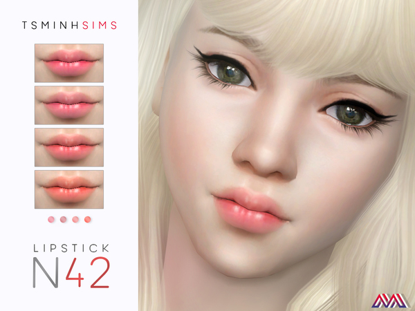 Sims 4 Lipstick N42 by TsminhSims at TSR