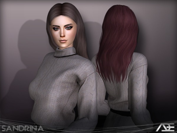 Sims 4 Sandrina hair by Ade Darma at TSR