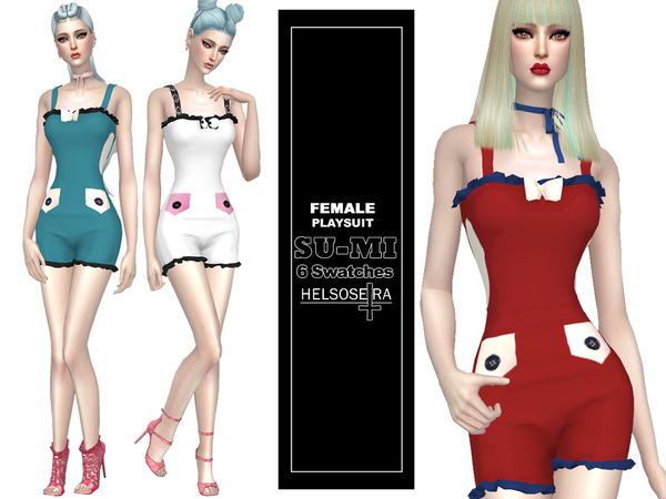 Sims 4 SU MI Playsuit by Helsoseira at TSR