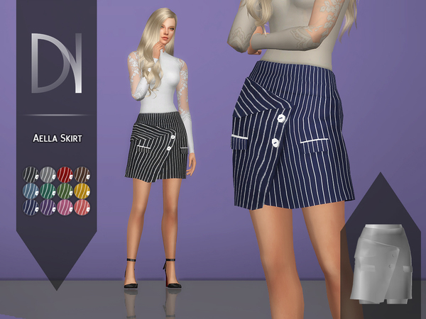 Sims 4 Aella Skirt by DarkNighTt at TSR