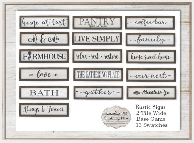 Sims 4 Rustic Wood Signs at Simthing New