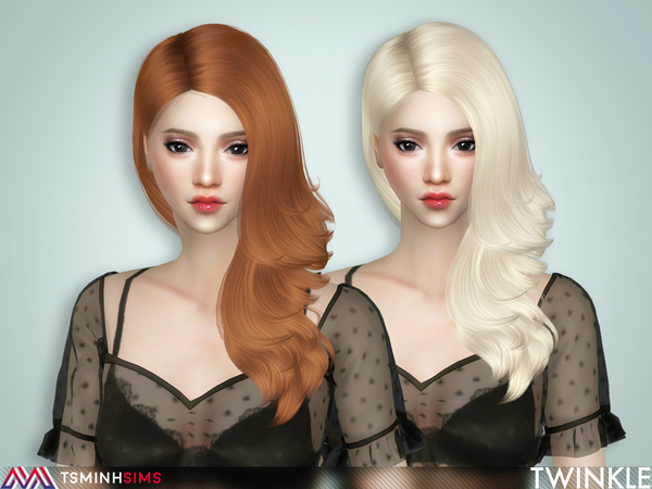 Sims 4 Twinkle Hair 65 by TsminhSims at TSR