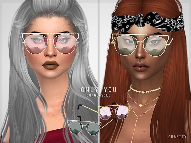 Sims 4 ONLY YOU SUNGLASSES at Grafity cc