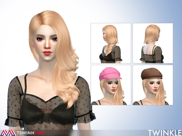 Sims 4 Twinkle Hair 65 by TsminhSims at TSR