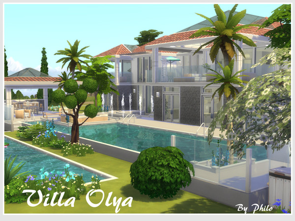 Sims 4 Villa Olya No CC by philo at TSR