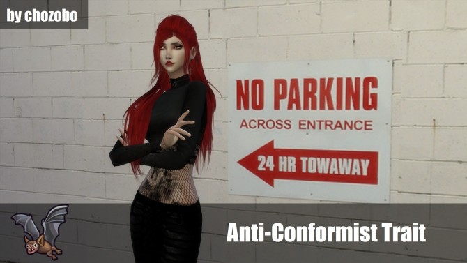 Sims 4 Anti Conformist Custom Trait by chozobo at Mod The Sims
