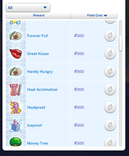 Sims 4 Cheaper Aspiration Rewards by Anakmay at Mod The Sims