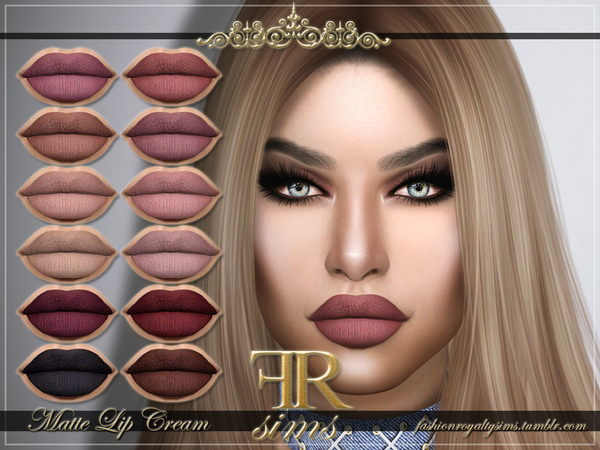 Sims 4 FRS Matte Lip Cream by FashionRoyaltySims at TSR