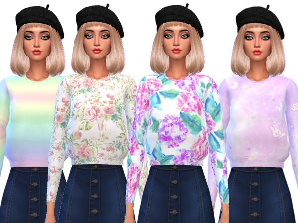 Sims 4 Super Kawaii Sweaters by Wicked Kittie at TSR