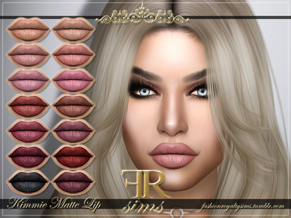 Sims 4 FRS Kimmie Matte Lip by FashionRoyaltySims at TSR