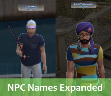 NPC Names Expanded by nyandesu at Mod The Sims