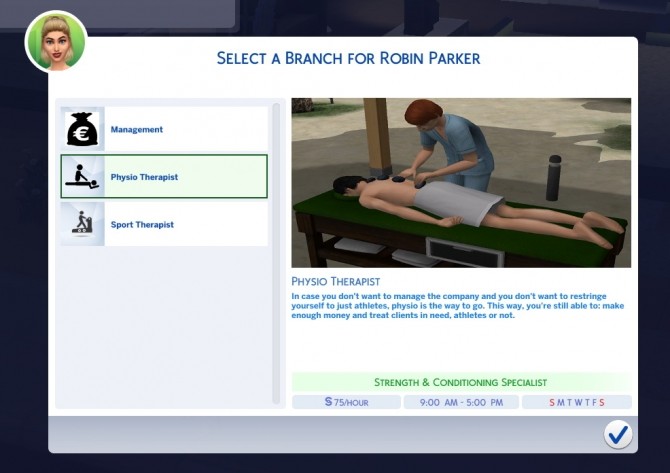 Sims 4 Sports Massage Therapist Career by tumblrpotato at Mod The Sims