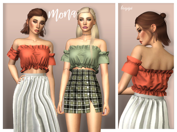 Sims 4 Mona Top by laupipi at TSR