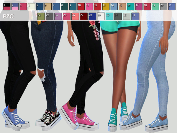 Sims 4 Cosette Shoes Recolor by Pinkzombiecupcakes at TSR