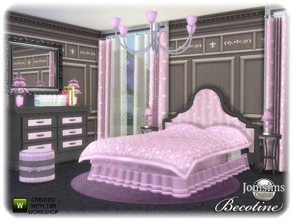 Sims 4 Becotine bedroom by jomsims at TSR