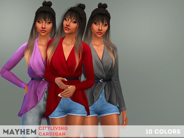 Sims 4 Cardigan by mayhem sims at TSR