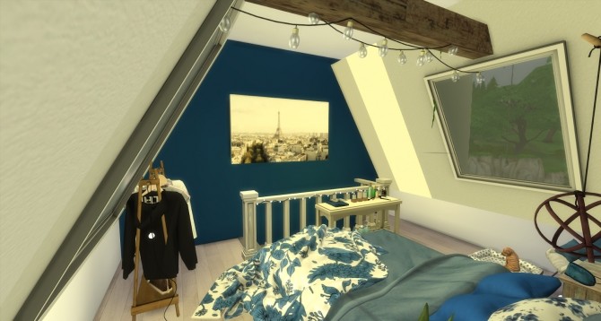 Sims 4 River attic bedroom at Pandasht Productions
