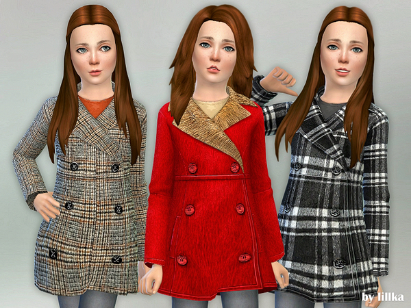 Sims 4 Winter Coat for Girls 02 by lillka at TSR