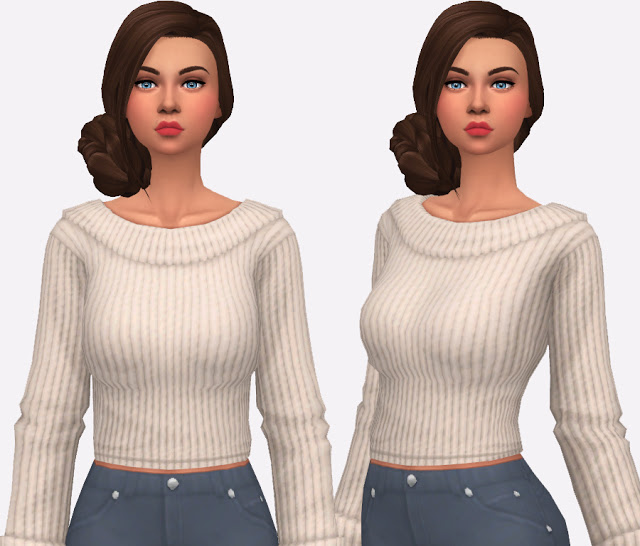 Sims 4 Chunky Sweater Crops at Simlish Designs