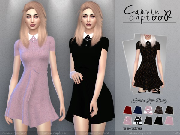 Sims 4 Killstar little Dolly dress by carvin captoor at TSR