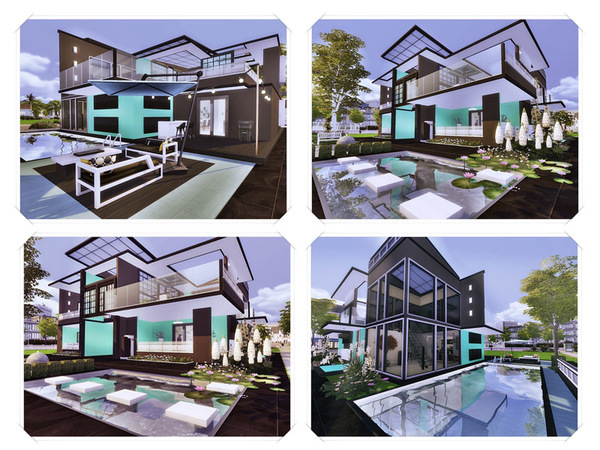 Sims 4 Edo modern home by marychabb at TSR